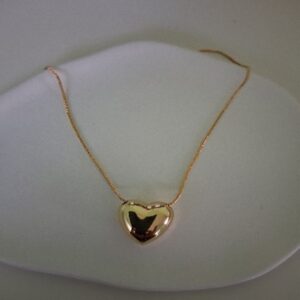 Collar Dorado Corazón Pulido