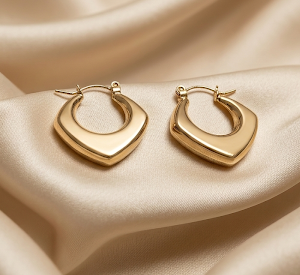 Hoops doradas geométricas